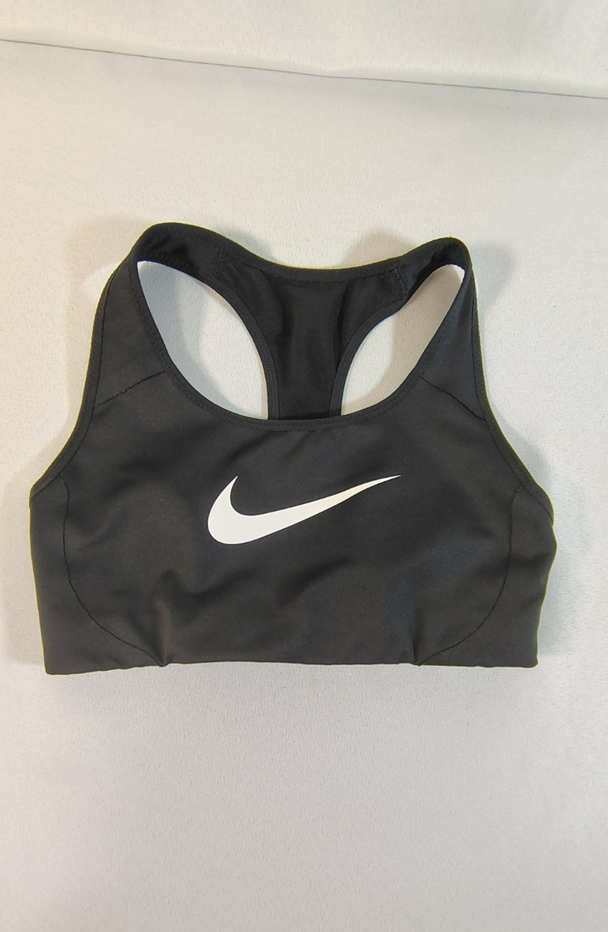Nike Swoosh Black Sports Bra Womens Size XS